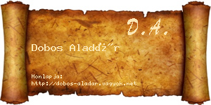 Dobos Aladár névjegykártya