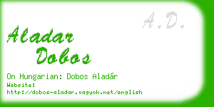 aladar dobos business card