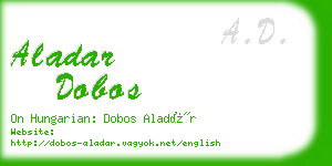 aladar dobos business card